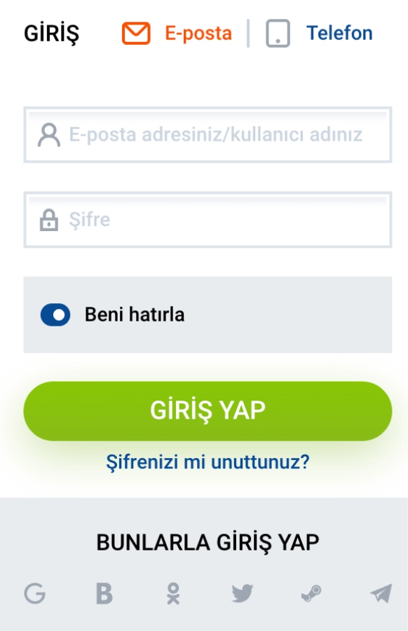 MostBet giriş sayfası